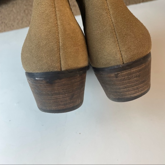 Sole Society Tan Mesh Heeled Ankle Booties Size 7 - Picture 7 of 8